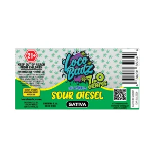 Buy Sour Diesel Sativa Loco Budz 7G THC-A Smalls Flowers - USA