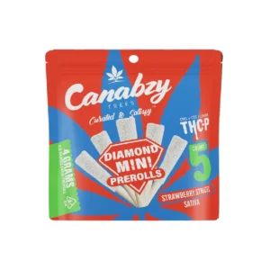 Buy Strawberry Strudel Sativa Canabzy THC-P Diamond Mini Preroll 4G 5ct - USA